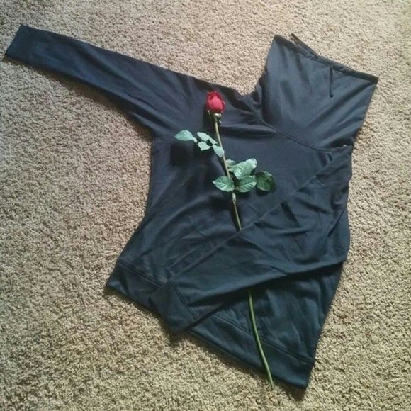 NIKE FUNNEL NECK BLACK PULLOVER LONG SLEEVE MEDIUM WOMENS MEDIUM NWOT - Picture 4 of 5